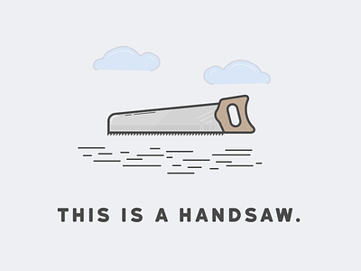 Handsaw builtbyluke clouds handsaw illustration made in sketch metal saw this is: vector wood