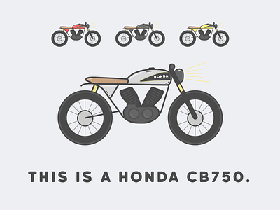 Honda CB750 Café Racer builtbyluke cafe racer café racer dirtbike illustration made in sketch motorcycle this is: vector