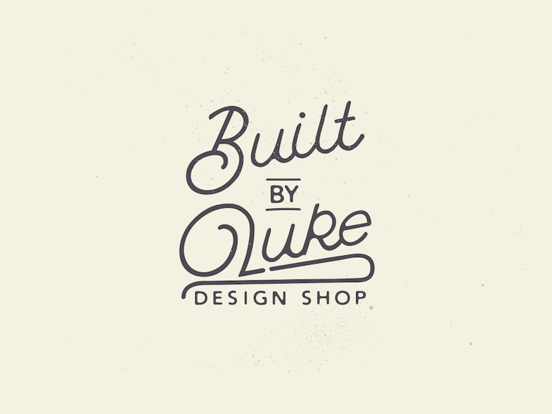 New Logo for my Design Shop badge brand logo type hand drawn vector illustration builtbyluke