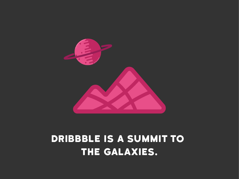 Illustration | Dribbble is a summit to the Galaxies stickermule sticker builtbyluke planet galaxy summit mountain illustration dribbble