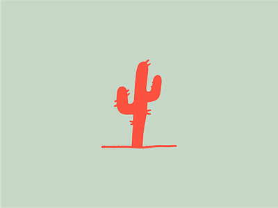 Look Mom! A red cactus! builtbyluke cactus hand drawn illustration