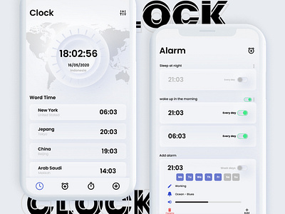 UI Clock Mobile Apps branding clock desaign ui design mobile typography