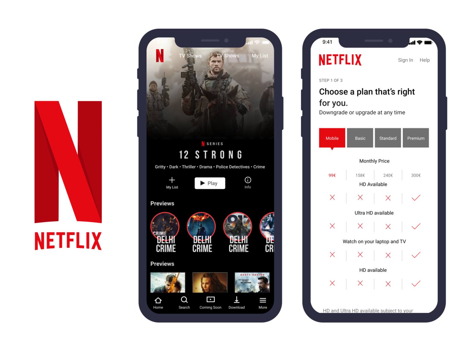 NETFLIX home screen and subscription plane by mohsin zia on Dribbble