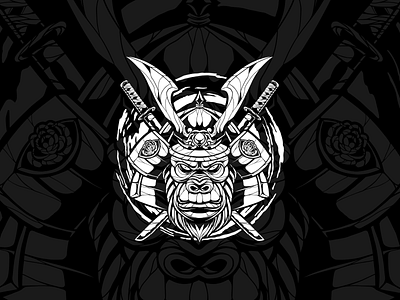 Samurai Monkey Illustration