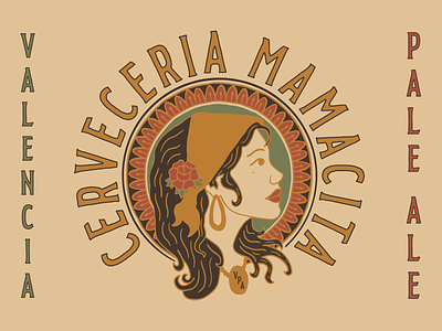 Cerveceria Mamacita badge beer brand identity branding coaster graphic design illustration label logo packaging print t shirt texture typography
