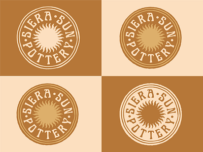 Siera Sun Pottery badge branding graphic design hand drawn illustration logo retro snake logo sun logo texture typography vintage
