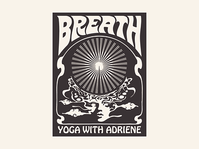Yoga With Adriene Apparel Design apparel brand identity branding graphic design hand drawn illustration poster design t shirt design typography vector vintage yoga logo
