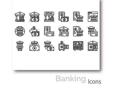 Banking icons app design icon ui vector