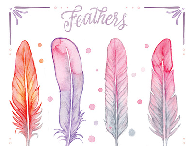 Feathers stickers