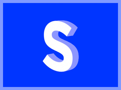 S like Super Cool blue letter s type typo typography