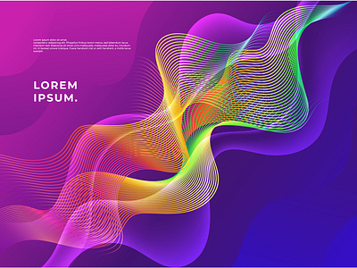 Rainbow Abstract Wave Background abstract backdrop background colorful digital illustration geometric lines modern motion rainbow vector wallpaper wave webdesign