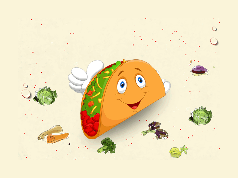 Taco GIF animation design illustration ui