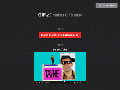 GIFit! Website chrome chrome extension css3 gif youtube