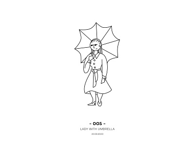 lady with umbrella ai art design drown illustration lady man style vector woman