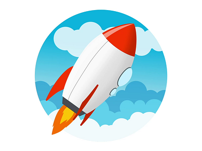 Rocket 2d 3d adobe after effects animation animation 2d clouds illustration illustrator inspiration motion motion design motiongraphics rocket