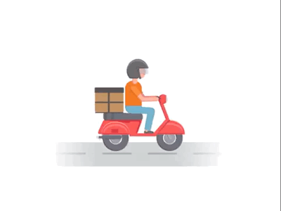 Food delivery boy loader animation