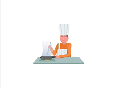 Your food is being prepared loader animation motion graphic visual design