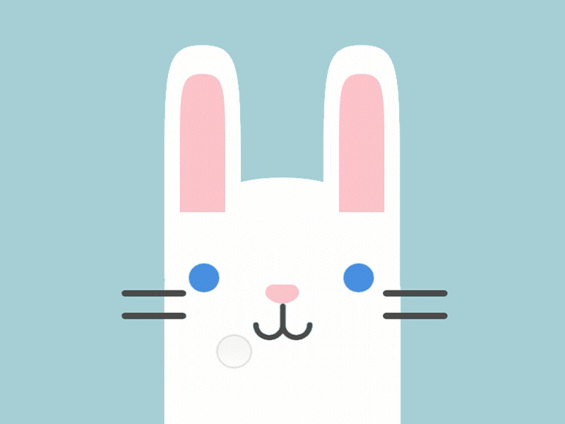Funny Bunny bunny cute illustration kawaii pastel principle principleapp rabbit ui uidesign