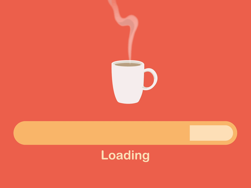 Loading Animation coffee illustration indie loading loading animation motion motion animation video game