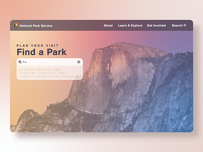 National Parks Landing 003 dailyui landing page redesign ui web web design