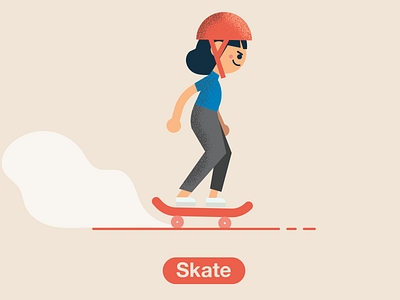 Sk8r Girl illustration skate skateboard skateboarder