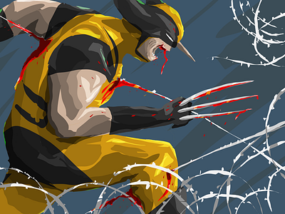 Wolverine ! art blood characterdesign claws comics draw drawing famous human hurt illustration logan pop culture procreate superhero wolverine