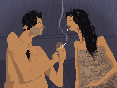 Cigarette after... artwork characterdesign cigarette digitalart draw illustration procreate sex smoke smoking tobacco