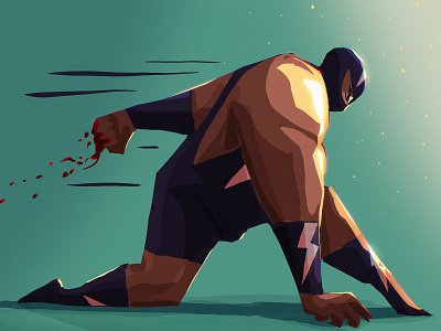 STRONG - the Fist ! artwork characterdesign digitalart digitalpainting fighter fist illustration lucha procreate wrestle