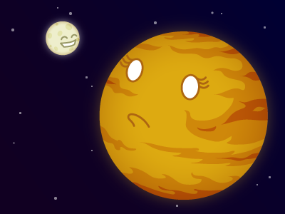 Illuniverse illustration moon planet space