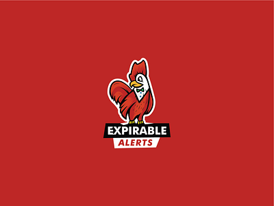 Expirable Alarm Chicken Logo alarm alert chicken cock graphic design illustration logo vector