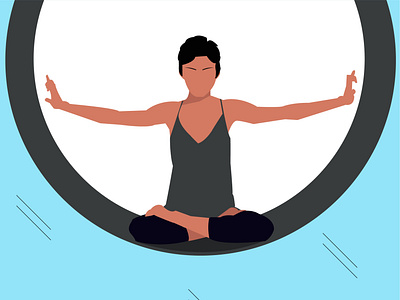Yoga design illustration illustrator women yoga