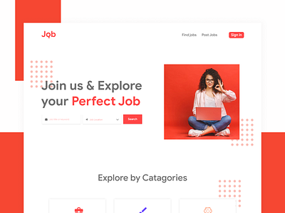 Job Finder Landing Page design landingpage web design website
