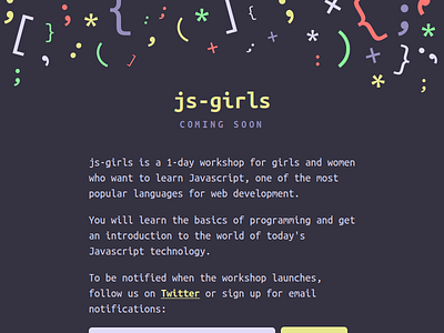 js-girls javascript js girls website workshop