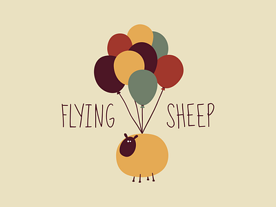 Flying Sheep balloons comedy fly flying logo monty python retro sheep