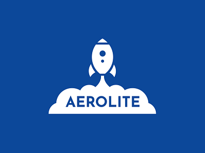 Aerolite adobe illustrator branding illustration logo rocket rocketship space typography vector