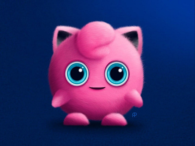 Jigglypuff (Pokémon) art artoftheday branding character cute design drawing graphic design illustration jigglypuff photoshop pokemon procreate raster