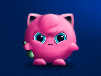 Jigglypuff #3 art design digital drawing graphic design illustration jigglypuff pink procreate ukraine