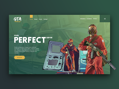 GTA 5 design game gaming gaming website gta5 gtav header template