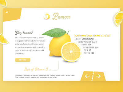 Lemon - Pure happiness design fruit lemon lemons tea template vitamin yellow