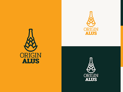 OriginAlus 2d beer brand brand design branding branding concept brewery brewery logo colour flat icon identity illustration logo minimal minimalism minimalist logo typography vector vectorart