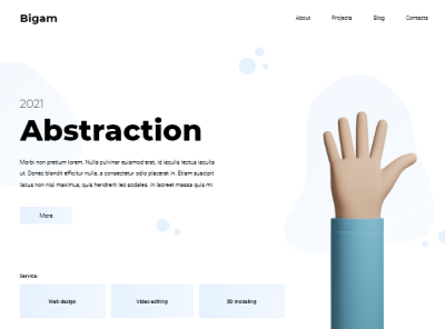 Landing page, web design