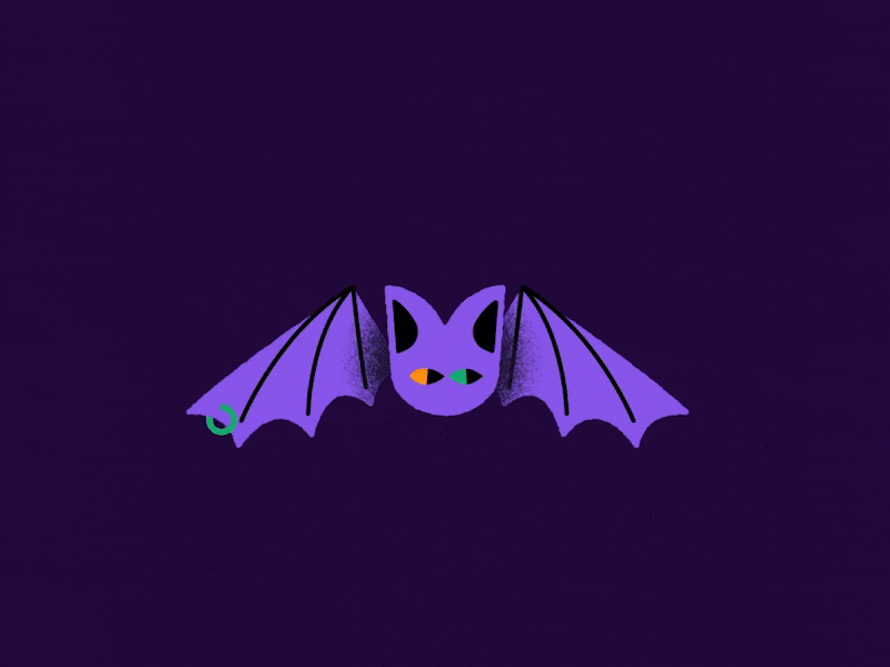 Spooky Bat Thug Life Vampire Transformation aftereffects animation bat cel animation design frame by frame illustration maximdegilder patswerk thuglife vector