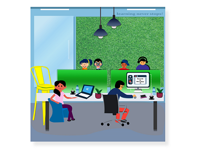 eb Office Enviornment design illustration vector