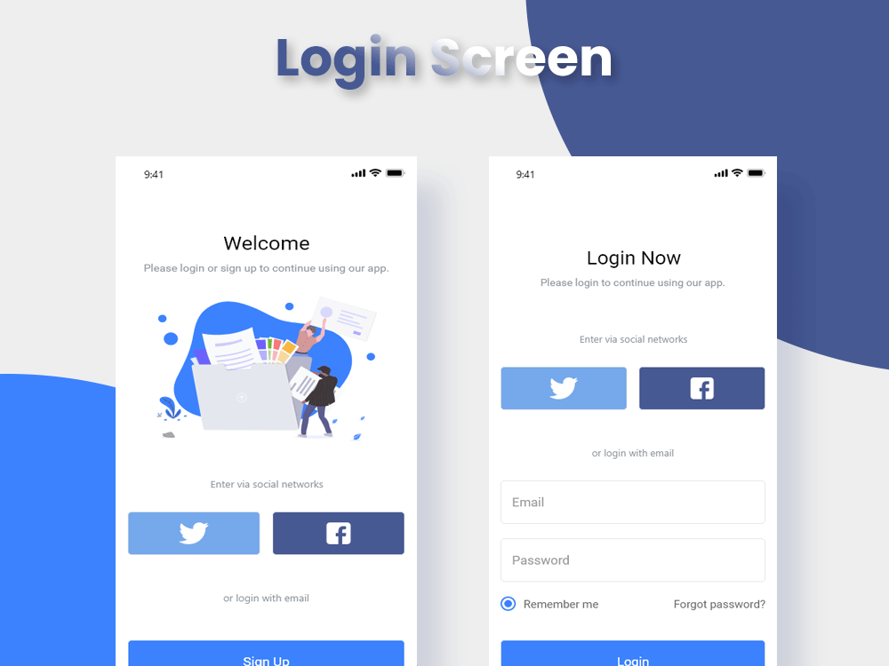 Login Screen by Mayank Prajapati on Dribbble