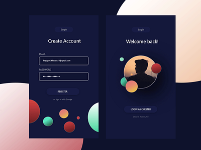 Mobile Login Screen Design by Mayank Prajapati on Dribbble