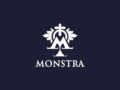 Monstra Logo adobe illustrator branding design letter m logo logo logodesign logogram monogram vector