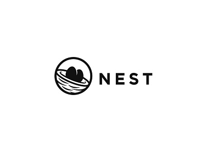 NEST LOGO adobe adobe illustrator branding clean logo emblem lineart logo logo logodesign monogram vector