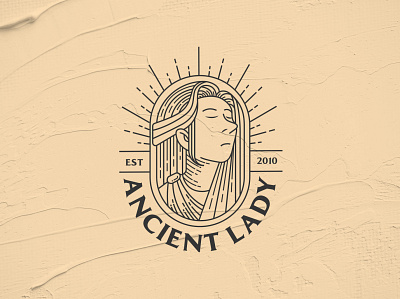 Ancient Lady Monoline Logo beatiful beauty girls lady line art logodesign monoline women