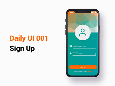 Daily UI #001 daily ui sign up