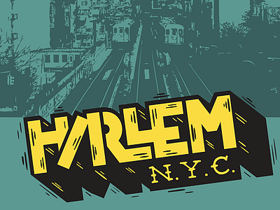 Harlem NYC harlem lettering letters logo logodesign logotype new york new york city ny nyc type typography